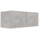 Betonszürke forgácslap tv-szekrény 80 x 30 x 30 cm