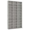 Betonszürke szerelt fa cd-szekrény 102 x 16 x 177,5 cm