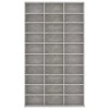 Betonszürke szerelt fa cd-szekrény 102 x 16 x 177,5 cm