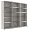 Betonszürke forgácslap cd-tartó szekrény 100 x 23 x 89,5 cm