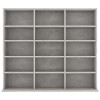 Betonszürke forgácslap cd-tartó szekrény 100 x 23 x 89,5 cm