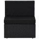 8 részes fekete polyrattan kerti ülőgarnitúra 8 részes fekete polyrattan kerti ülőgarnitúra