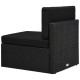 4 részes fekete polyrattan kerti ülőgarnitúra 4 részes fekete polyrattan kerti ülőgarnitúra
