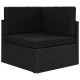 10 részes fekete polyrattan kerti ülőgarnitúra