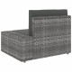 10 részes szürke polyrattan kerti ülőgarnitúra