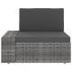 10 részes szürke polyrattan kerti ülőgarnitúra