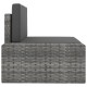10 részes szürke polyrattan kerti ülőgarnitúra