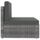 10 részes szürke polyrattan kerti ülőgarnitúra