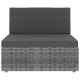 10 részes szürke polyrattan kerti ülőgarnitúra