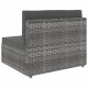 10 részes szürke polyrattan kerti ülőgarnitúra