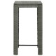 Szürke polyrattan kerti bárasztal 60,5 x 60,5 x 110,5 cm Szürke polyrattan kerti bárasztal 60,5 x 60,5 x 110,5 cm