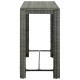 Szürke polyrattan kerti bárasztal 140,5 x 60,5 x 110,5 cm Szürke polyrattan kerti bárasztal 140,5 x 60,5 x 110,5 cm