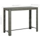 Szürke polyrattan kerti bárasztal 140,5 x 60,5 x 110,5 cm Szürke polyrattan kerti bárasztal 140,5 x 60,5 x 110,5 cm