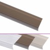 15 db barna l-alakú alumínium lépcsőélvédő 90 cm