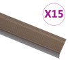 15 db barna l-alakú alumínium lépcsőélvédő 90 cm
