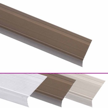 15 db barna l-alakú alumínium lépcsőélvédő 90 cm