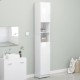 Magasfényű fehér forgácslap fürdőszobaszekrény 32x25,5x190 cm