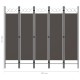 Antracitszürke 5 paneles paraván 200 x 180 cm Antracitszürke 5 paneles paraván 200 x 180 cm