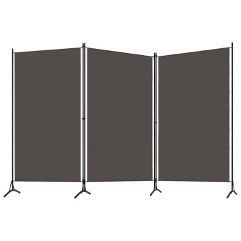 Antracitszürke 3 paneles paraván 260 x 180 cm