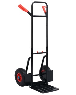 Fekete és piros teleszkópos kézikocsi 200 kg
