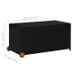 Fekete polyrattan kerti tárolóláda 120 x 65 x 61 cm