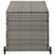 Világosszürke polyrattan kerti tárolóláda 120 x 65 x 61 cm