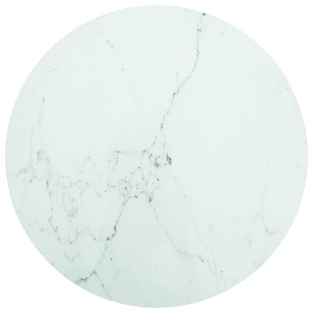 Fehér edzett üveg asztallap márványdizájnnal ø60 x 0,8 cm