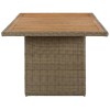 Barna polyrattan kerti étkezőasztal 200 x 100 x 74 cm