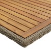 Barna polyrattan kerti étkezőasztal 200 x 100 x 74 cm