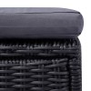 Sötétszürke polyrattan napozóágy