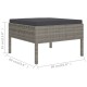 2 részes szürke polyrattan kerti bútorszett párnákkal