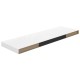 4 db magasfényű fehér mdf fali polc 80 x 23,5 x 3,8 cm