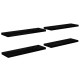 4 db magasfényű fekete mdf fali polc 120 x 23,5 x 3,8 cm 4 db magasfényű fekete mdf fali polc 120 x 23,5 x 3,8 cm