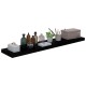 4 db magasfényű fekete mdf fali polc 120 x 23,5 x 3,8 cm 4 db magasfényű fekete mdf fali polc 120 x 23,5 x 3,8 cm