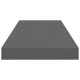 4 db magasfényű szürke mdf fali polc 60 x 23,5 x 3,8 cm
