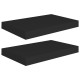 2 db fekete mdf lebegő fali polc 40 x 23 x 3,8 cm 2 db fekete mdf lebegő fali polc 40 x 23 x 3,8 cm