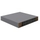 2 db szürke mdf fali polc 23 x 23,5 x 3,8 cm