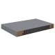 4 db szürke mdf lebegő fali polc 40 x 23 x 3,8 cm