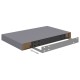 4 db szürke mdf lebegő fali polc 40 x 23 x 3,8 cm