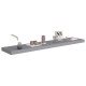 2 db szürke mdf fali polc 120 x 23,5 x 3,8 cm 2 db szürke mdf fali polc 120 x 23,5 x 3,8 cm