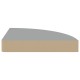 2 db szürke mdf lebegő sarokpolc 25 x 25 x 3,8 cm 2 db szürke mdf lebegő sarokpolc 25 x 25 x 3,8 cm