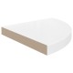 323909 floating corner shelves 4 pcs high gloss white 35x35x3,8 cm mdf
