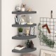 4 db magasfényű szürke mdf lebegő sarokpolc 35 x 35 x 3,8 cm 4 db magasfényű szürke mdf lebegő sarokpolc 35 x 35 x 3,8 cm