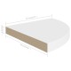 Fehér mdf lebegő sarokpolc 35 x 35 x 3,8 cm Fehér mdf lebegő sarokpolc 35 x 35 x 3,8 cm