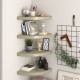 4 db tölgyszínű mdf lebegő sarokpolc 35 x 35 x 3,8 cm 4 db tölgyszínű mdf lebegő sarokpolc 35 x 35 x 3,8 cm