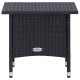 2 részes fekete polyrattan kerti bútorszett párnákkal