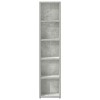 2 db betonszürke forgácslap cd-tartó szekrény 21 x 16 x 93,5 cm