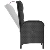2 db fekete polyrattan kültéri szék