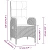 2 db fekete polyrattan kültéri szék