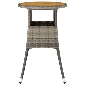 Szürke akácfa és polyrattan kerti asztal ø60 x 75 cm